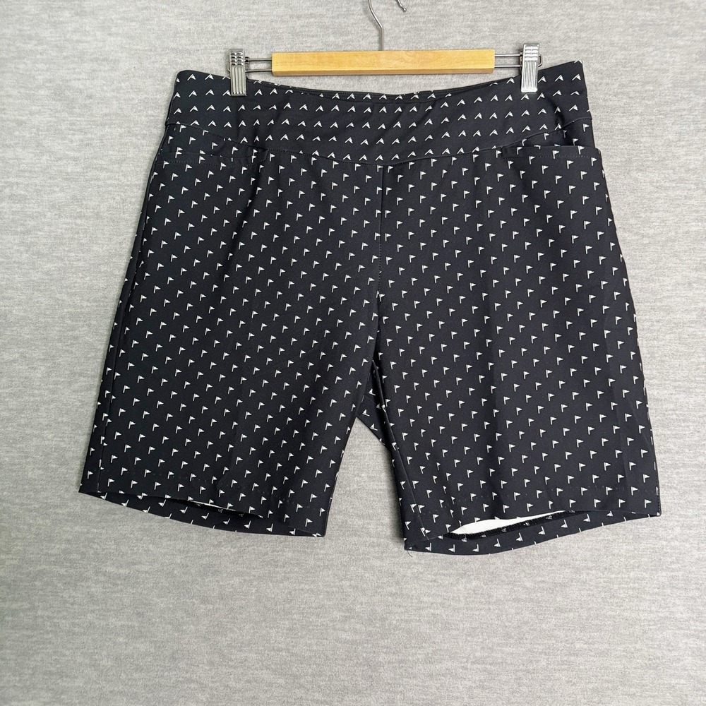 Tail White Label Shorts Size 16 Women's Black Pull On 9" Inseam Golf Bermuda